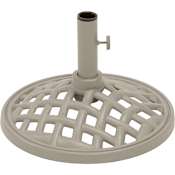 Hanover Traditions 2" Pole Diameter Iron Outdoor Umbrella Base (Base Only) Sand