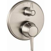 Hansgrohe Ecostat Classic Pressure Balanced Valve Trim Only with Integrated Diverter for 2 Distinct Functions and 1 Shared Function - Less Rough In Brushed Nickel