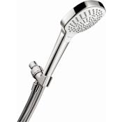 Hansgrohe Croma Select E 2 GPM Multi-Function Handshower Package with 63" Hose, Holder Mount, Select, and Quick Clean Technologies White/Chrome