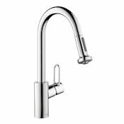 Hansgrohe Talis Loop 1.75 GPM Pull-Down Kitchen Faucet HighArc Spout with Non Locking Spray Diverter - Limited Lifetime Warranty Chrome