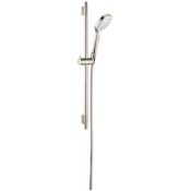 Hansgrohe Croma Select E 1.8 GPM Multi Function Hand Shower Package with Select Technology - Includes Slide Bar and Hose Brushed Nickel