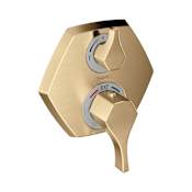 Hansgrohe Locarno Thermostatic Valve Trim Only with Single Lever Handle - Less Rough In Brushed Bronze