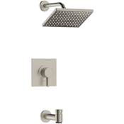 Hansgrohe Vernis Shape Tub and Shower Trim Package with 1.5 GPM Single Function Shower Head Brushed Nickel