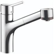 Hansgrohe Talis S 1.75 GPM Pull-Out Kitchen Faucet with Locking Spray Diverter - Limited Lifetime Warranty Chrome