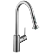 Hansgrohe Talis S² 1.75 GPM Pull-Down Kitchen Faucet with HighArc Spout, Magnetic Docking & Non-Locking Spray Diverter Steel Optik