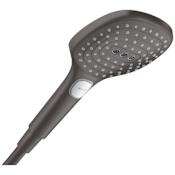 Hansgrohe Raindance Select E 2.5 GPM Multi-Function Handshower with Select, Air Power, and Quick Clean Technologies Brushed Black Chrome