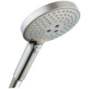 Hansgrohe Raindance Select S 2.5 GPM Multi-Function Handshower with Select, Air Power, and Quick Clean Technologies Brushed Nickel