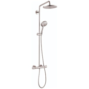 Hansgrohe Raindance S Thermostatic Showerpipe 240 1-Jet, 2.5 GPM Brushed Nickel