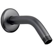 Hansgrohe ShowerPower 6" Standard Shower Arm with Flange Brushed Black Chrome