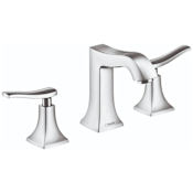 Hansgrohe Metris C 1.2 GPM Widespread Bathroom Faucet with EcoRight, Quick Clean, and ComfortZone Technologies - Drain Assembly Included Chrome