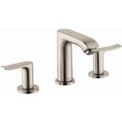 Hansgrohe Metris 1.2 GPM Widespread Bathroom Faucet with EcoRight, Quick Clean, and ComfortZone Technologies - Drain Assembly Included Brushed Nickel