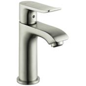 Hansgrohe Metris 1.2 GPM Single Hole Bathroom Faucet with EcoRight, Quick Clean, and ComfortZone Technologies - Drain Assembly Included Brushed Nickel