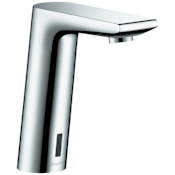Hansgrohe Metris S 1.2 GPM Single Hole Bathroom Faucet with EcoRight and ComfortZone Technologies - Less Drain Assembly Chrome