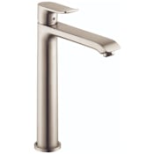 Hansgrohe Metris 1.2 GPM Single Hole Bathroom Faucet with EcoRight, Quick Clean, and ComfortZone Technologies - Drain Assembly Included Brushed Nickel