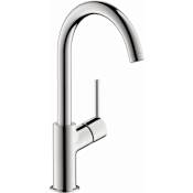 Hansgrohe Talis S Single Hole Bathroom Faucet with EcoRight, Quick Clean, and ComfortZone Technologies - Drain Assembly Included Chrome