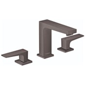 Hansgrohe Metropol 1.2 (GPM) Widespread Bathroom Faucet with Pop-Up Drain - Limited Lifetime Warranty Brushed Black Chrome