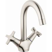 Hansgrohe Logis Classic 1.2 GPM Single Hole Bathroom Faucet with EcoRight and ComfortZone Technologies - Drain Assembly Included Brushed Nickel