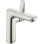Hansgrohe Talis E 1.2 GPM Single Hole Bathroom Faucet with QuickClean, ComfortZone and EcoRight Technology - Includes Metal Pop-Up Drain Assembly Brushed Nickel