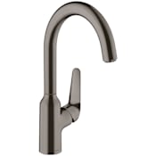 Hansgrohe Focus N 1.75 GPM Single Hole Bar Faucet - Limited Lifetime Warranty Brushed Black Chrome