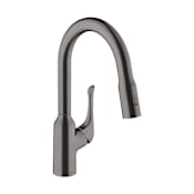 Hansgrohe Allegro N 1.75 GPM Single Hole Pull Down Kitchen Faucet with Magnetic Docking & Toggle Spray Diverter - Limited Lifetime Warranty Brushed Black Chrome
