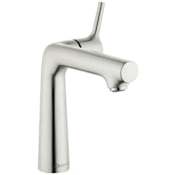 Hansgrohe Talis S 1.2 GPM Single Hole Bathroom Faucet with QuickClean, EcoRight and ComfortZone Technology - Includes Metal Pop-Up Drain Assembly Brushed Nickel