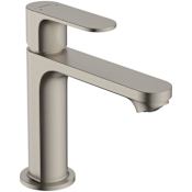Hansgrohe Rebris S 1.2 GPM Single Hole Bathroom Faucet with Pop-Up Drain Assembly Brushed Nickel