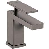 Hansgrohe Tecturis E 1.2 GPM Single Hole Bathroom Faucet with Pop-Up Drain Assembly with CoolStart Technology Brushed Black Chrome