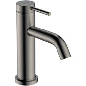Hansgrohe Tecturis S 1.2 GPM Single Hole Bathroom Faucet with Pop-Up Drain Assembly with AirPower Technology Brushed Black Chrome