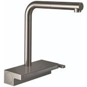 Hansgrohe Aquno Select 1.75 GPM Single Hole Pull Out Kitchen Faucet - Limited Lifetime Warranty Steel Optic