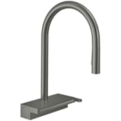 Hansgrohe Aquno Select 1.75 GPM Single Hole 3-Spray Pull Down Kitchen Faucet with Toggle Spray Diverter - Limited Lifetime Warranty Brushed Black Chrome