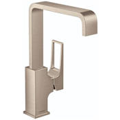 Hansgrohe Metropol 1.2 GPM Single Hole Bathroom Faucet with Loop Handle - Less Drain Assembly Brushed Nickel