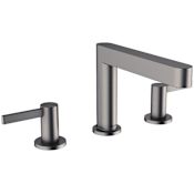 Hansgrohe Finoris 1.2 GPM Widespread Bathroom Faucet - Less Drain Assembly Brushed Black Chrome