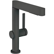 Hansgrohe Finoris 1.2 GPM Single Hole Bathroom Faucet Brushed Black Chrome