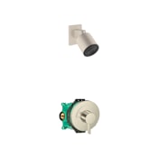 Hansgrohe Pulsify Shower Only Trim Package with 1.75 GPM Single Function Shower Head, Shower Arm, and Valve Trim - Includes Rough-In Brushed Nickel