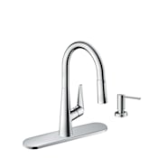 Hansgrohe Talis S 1.75 GPM Single Hole Pull Down Kitchen Faucet - Includes Escutcheon and Soap Dispenser Chrome