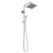 Hansgrohe Vernis External Shower Pipe with 2.5 GPM Single Function Rain Shower Head and Hand Shower - Less Shower Trim and Rough In Brushed Nickel