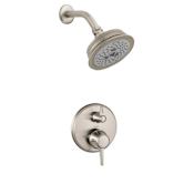 Hansgrohe C Multi Function Shower Head with Thermostatic Trim - Includes Rough-In Valve Brushed Nickel