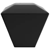 Hapny Home Diamond 1-3/8" Square Solid Brass Faceted Button Cabinet Knob / Drawer Knob Matte Black