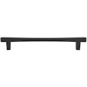 Hapny Home Diamond 12" Center to Center Luxury Solid Brass Square Hourglass Bar Appliance Pull / Handle Matte Black
