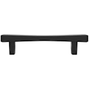 Hapny Home Diamond 4" Center to Center Square Hourglass Solid Brass Cabinet Bar Handle / Drawer Bar Pull Matte Black