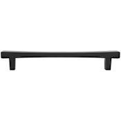 Hapny Home Diamond 6" Center to Center Luxury Solid Brass Hourglass Square Bar Cabinet Handle / Drawer Pull Matte Black
