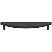 Hapny Home Half Moon 12" Center to Center Solid Brass Circle Arc Designer Appliance Pull / Handle Matte Black