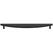Hapny Home Half Moon 18" Center to Center Designer Solid Brass Arc Half Circle Designer Appliance Pull Handle Matte Black