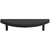 Hapny Home Half Moon 4" Center to Center Modern Designer Solid Brass Arc Split Circle Cabinet Bar Handle / Drawer Bar Pull Matte Black