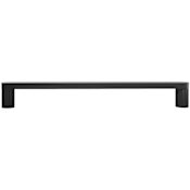 Hapny Home Ribbed 8" Center to Center Solid Brass Ridged Cabinet Handle / Drawer Pull Matte Black