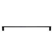 Hapny Home Ribbed 12" Center to Center Solid Brass Luxury Designer Large Cabinet Handle / Drawer Pull Matte Black