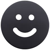 Hapny Home Smiley 1-1/2" Round Luxury Designer Solid Brass Emoji Smile Cabinet / Drawer / Furniture Knob Matte Black