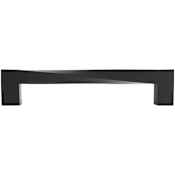 Hapny Home Twist 12" Center to Center Solid Brass Twisted Square Designer Appliance Pull / Handle Matte Black