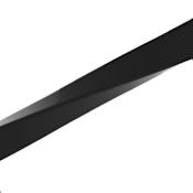 Hapny Home Twist 3-3/4" Center to Center Solid Brass Twisted Square Cabinet Handle / Drawer Pull Matte Black