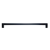 Hapny Home Twist 12" Center to Center Solid Brass Twisted Square Luxury Large Cabinet Handle / Drawer Pull Matte Black